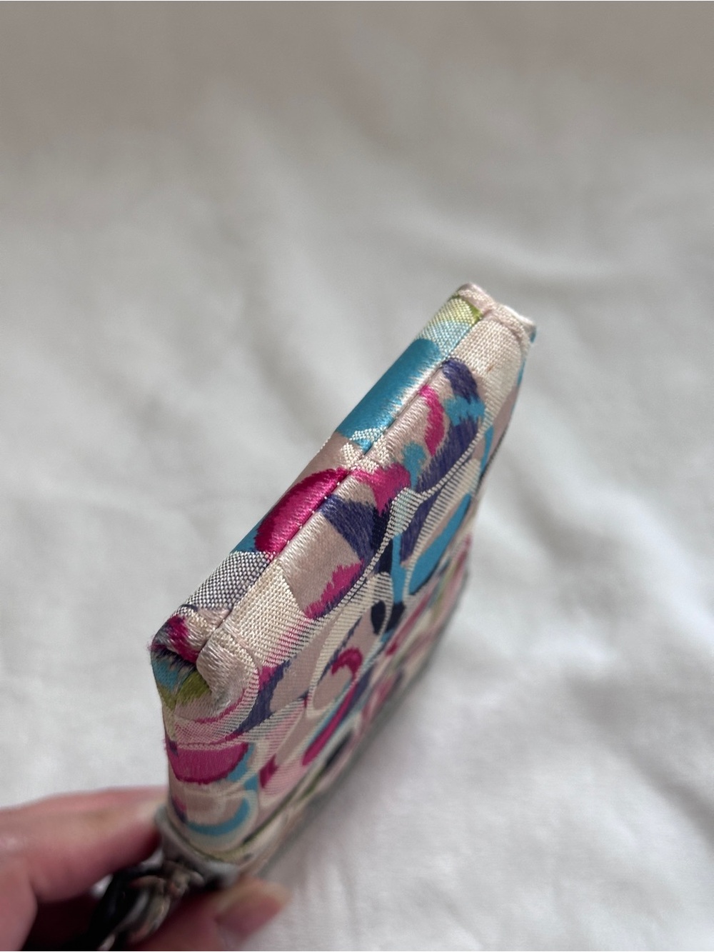 Coach Poppy Signature Scribble Colorful Ikat Wristlet - Picture 7 of 8